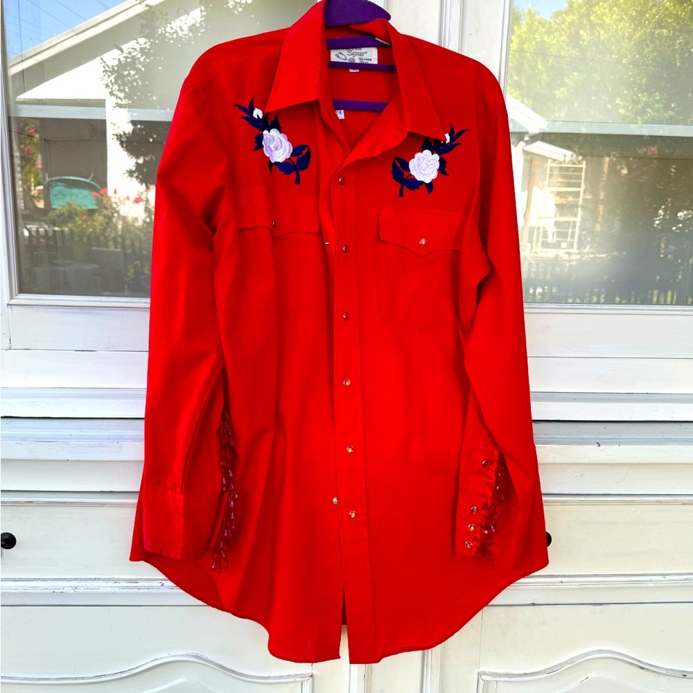Western Shirt with Beaded Cuffs